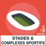 Stadiums and sports complex email database