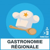 Regional gastronomy e-mail address database