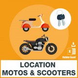Motorbike and scooter rental emails