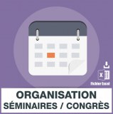 Emails organization of seminars and congresses