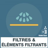 Email filters and filter elements