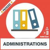 Administration email address database