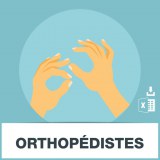 Email address database of orthopedists