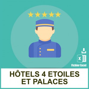 Email addresses for 4-star hotels and palaces
