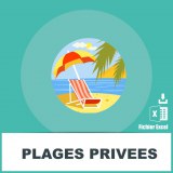 Private beaches email addresses