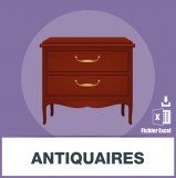 Database of antiques email addresses