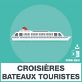 Cruise and tourist boats email database