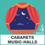 Cabarets and music halls  email database