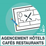 Email addresses layout hotels cafes restaurants