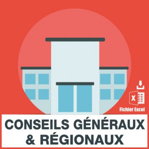 Adresses emails conseils généraux conseils régionaux