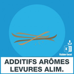 E-mails additifs aromes levures alimentaires