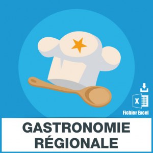 Base adresses e-mails gastronomie régionale