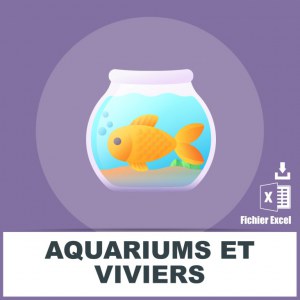 Adresses e-mails aquariums et viviers