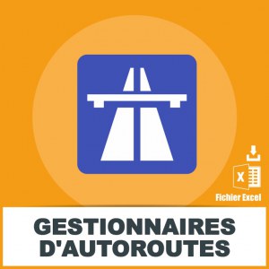 Adresses emails gestionnaires autoroutes