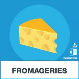 Emails des fromageries