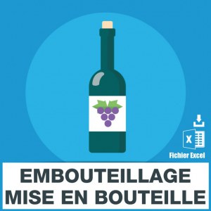 Base d'adresses emails embouteillage et de mise en bouteille