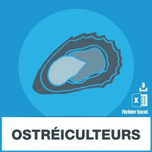 Base d'adresses emails des ostréiculteurs et producteurs d'huitres