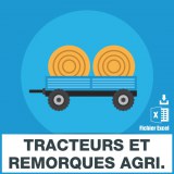 Base d'adresses emails de tracteurs agricoles et de remorques agricoles