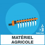 Adresses emails matériel agricole