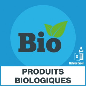 Adresses e-mails produits biologiques