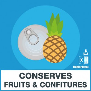 Emails conserves de fruits et confitures