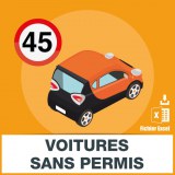 Base e-mails voitures sans permis