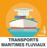 E-mails transports maritimes fluviaux