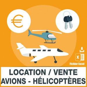 Emails location vente avions hélicoptères