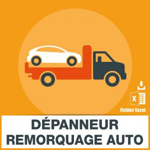 Emails de dépanneurs et remorqueurs automobiles