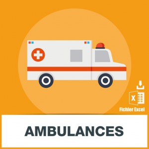 Base adresses emails ambulance