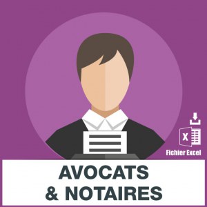 Adresses e-mails avocats et notaires
