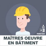 Adresses emails maitres oeuvre en bâtiment