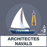 Adresses e-mails architectes navals