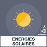 Base adresses emails énergies solaires