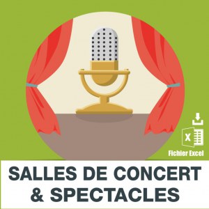 Emails salles de concerts et spectacles