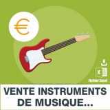 Emails vente instruments de musique et de partitions