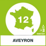 Base d'adresses emails dans l'Aveyron