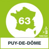 Base adresses e-mails Puy-de-Dome