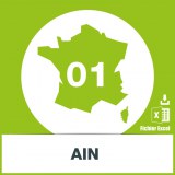 Base d'adresses emails dans l'Ain