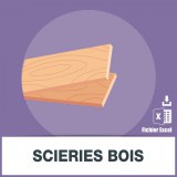 Base adresses e-mails scieries bois