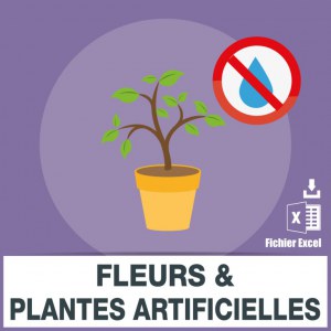 Adresses e-mails fleurs et plantes artificielles
