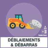 Adresses e-mails deblaiement debarras