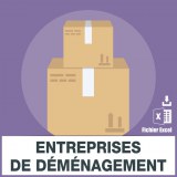 Emails entreprises de déménagement