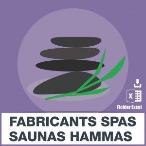 E-mails fabricants saunas hammams spas