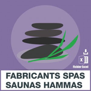 E-mails fabricants saunas hammams spas