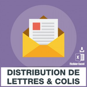 Emails distribution de courriers de lettres et de colis