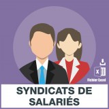 Emails de syndicats de salariés