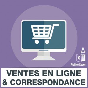 Emails de vente en ligne correspondance