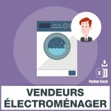 Adresses emails vendeurs électroménager