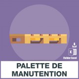 Adresses e-mails palettes de manutention